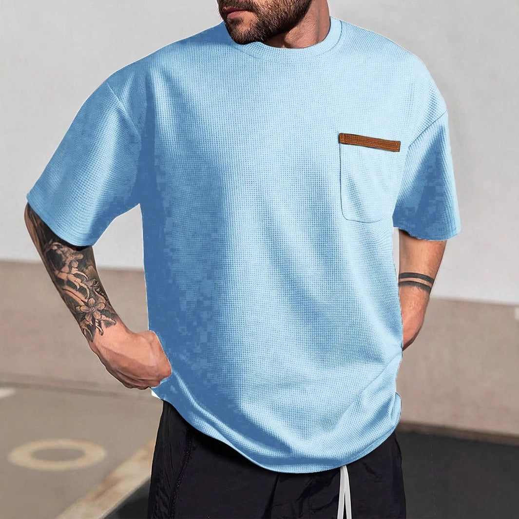Tyren | Casual T-shirt voor heren – Relaxed fit, ademend katoen, borstzak