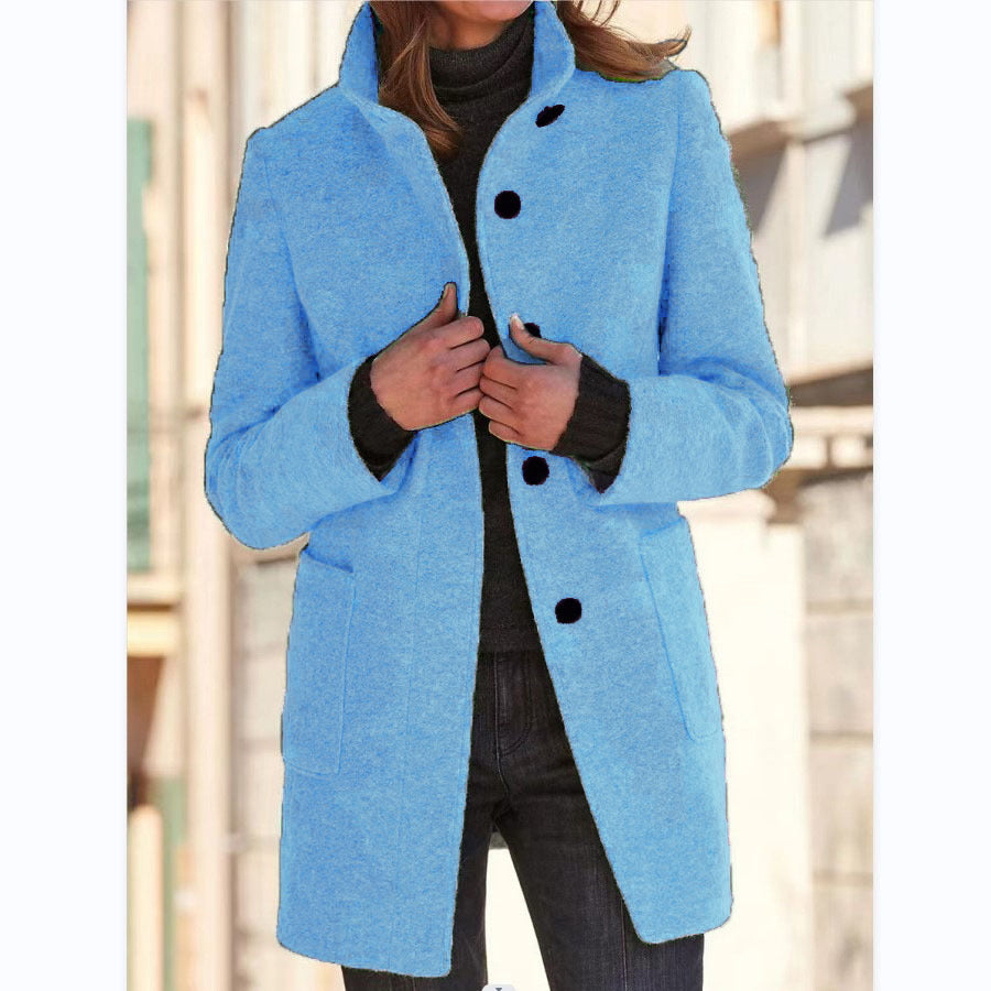 Orinda | Manteau long élégant pour femme avec fermeture boutonnée - vêtement d'extérieur ajusté, décontracté et chic 
