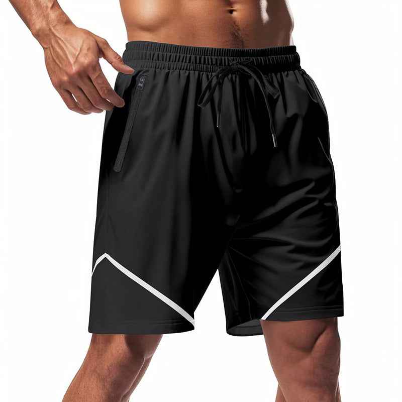 Velkan | AirDry Sport-short voor heren – losvallend, knielang, sneldrogend, met zakken met ritssluiting