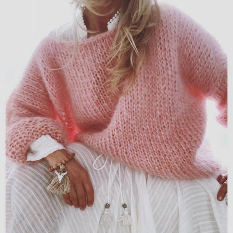 Orithia | Oversize-Häkelpullover – Lockerer, weicher Pullover, lässiges Herbstoberteil 