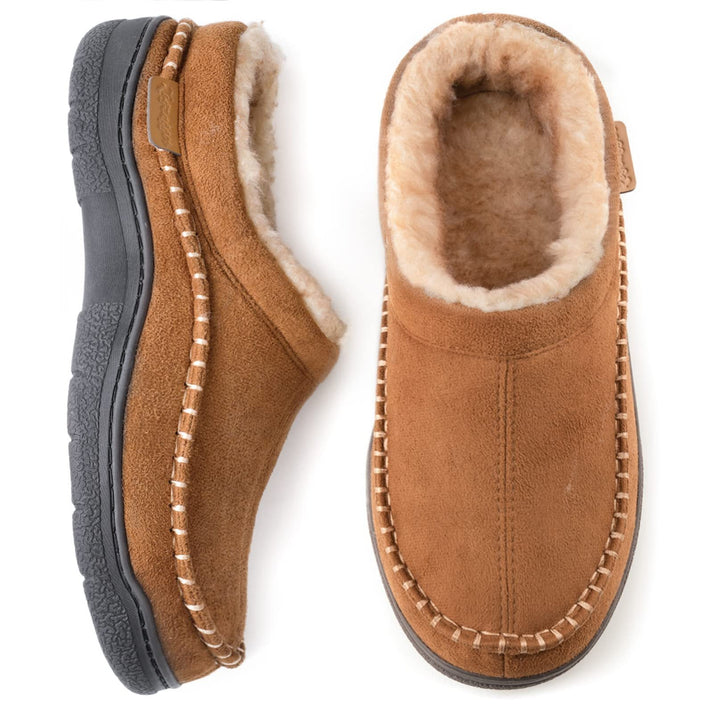 Comfrox | Warm gevoerde herenslippers, comfortabele binnenschoenen, gezellige herfst- en winterschoenen
