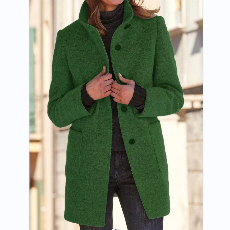 Orinda | Manteau long élégant pour femme avec fermeture boutonnée - vêtement d'extérieur ajusté, décontracté et chic 