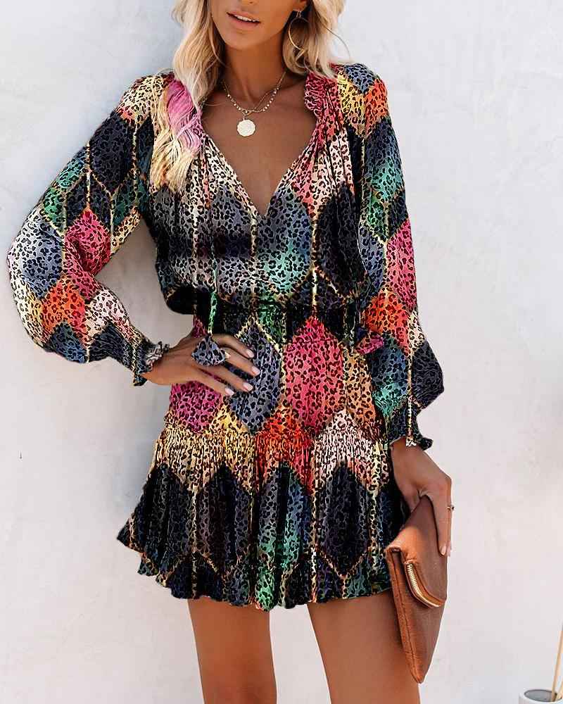 Naila | Vrolijke Bloemen Mini Jurk voor Dames – Chic Zomer, Casual & Party Stijl