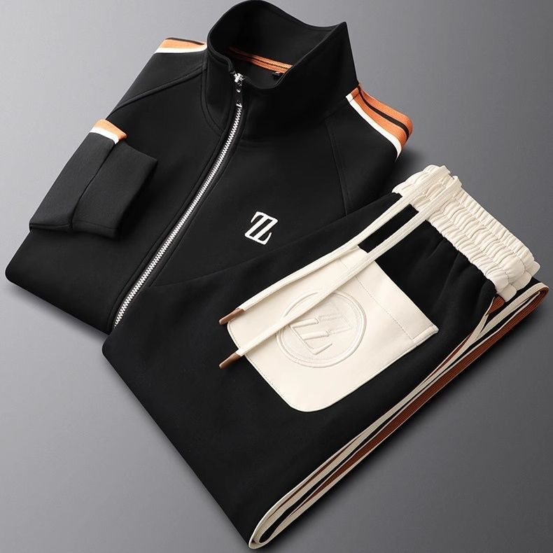Sylvaric Zephyr | Premium-Trainingsanzug für Herren – Sportliche Jogginghose und Jacke, Farbkontrast