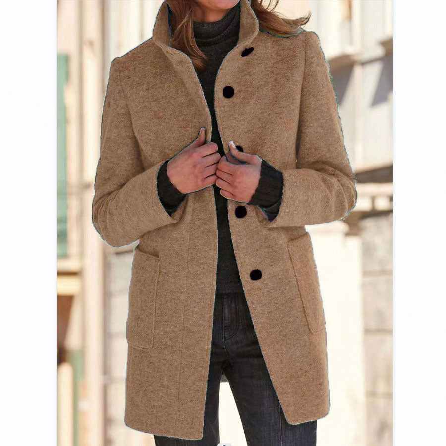 Orinda | Manteau long élégant pour femme avec fermeture boutonnée - vêtement d'extérieur ajusté, décontracté et chic 