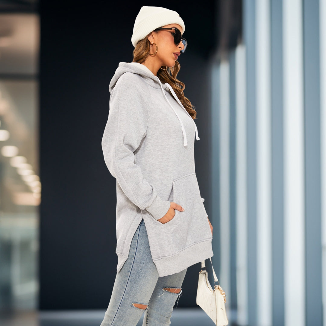 Daryssa | Dames Oversized Lange Hoodie Jurk – Hoodie Sweaterjurk