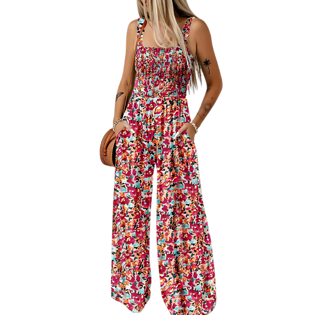 Jarnella | Soepelvallende jumpsuit met print voor dames – Relaxte, lange zomerse vrijetijdskleding