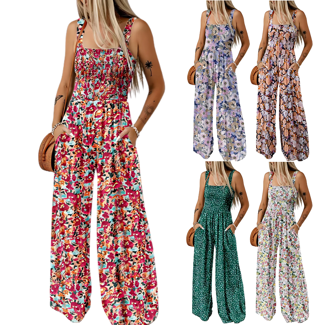 Jarnella | Soepelvallende jumpsuit met print voor dames – Relaxte, lange zomerse vrijetijdskleding