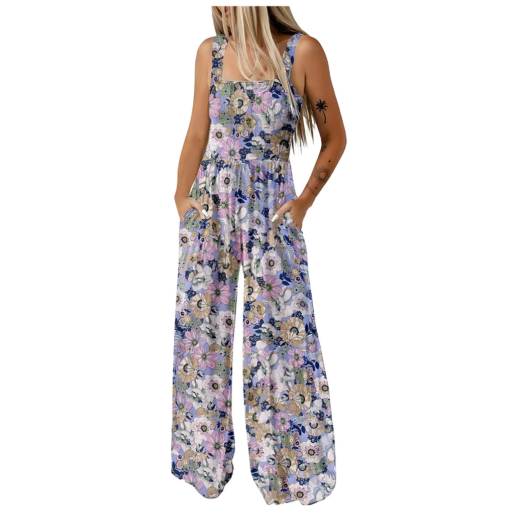 Jarnella | Soepelvallende jumpsuit met print voor dames – Relaxte, lange zomerse vrijetijdskleding