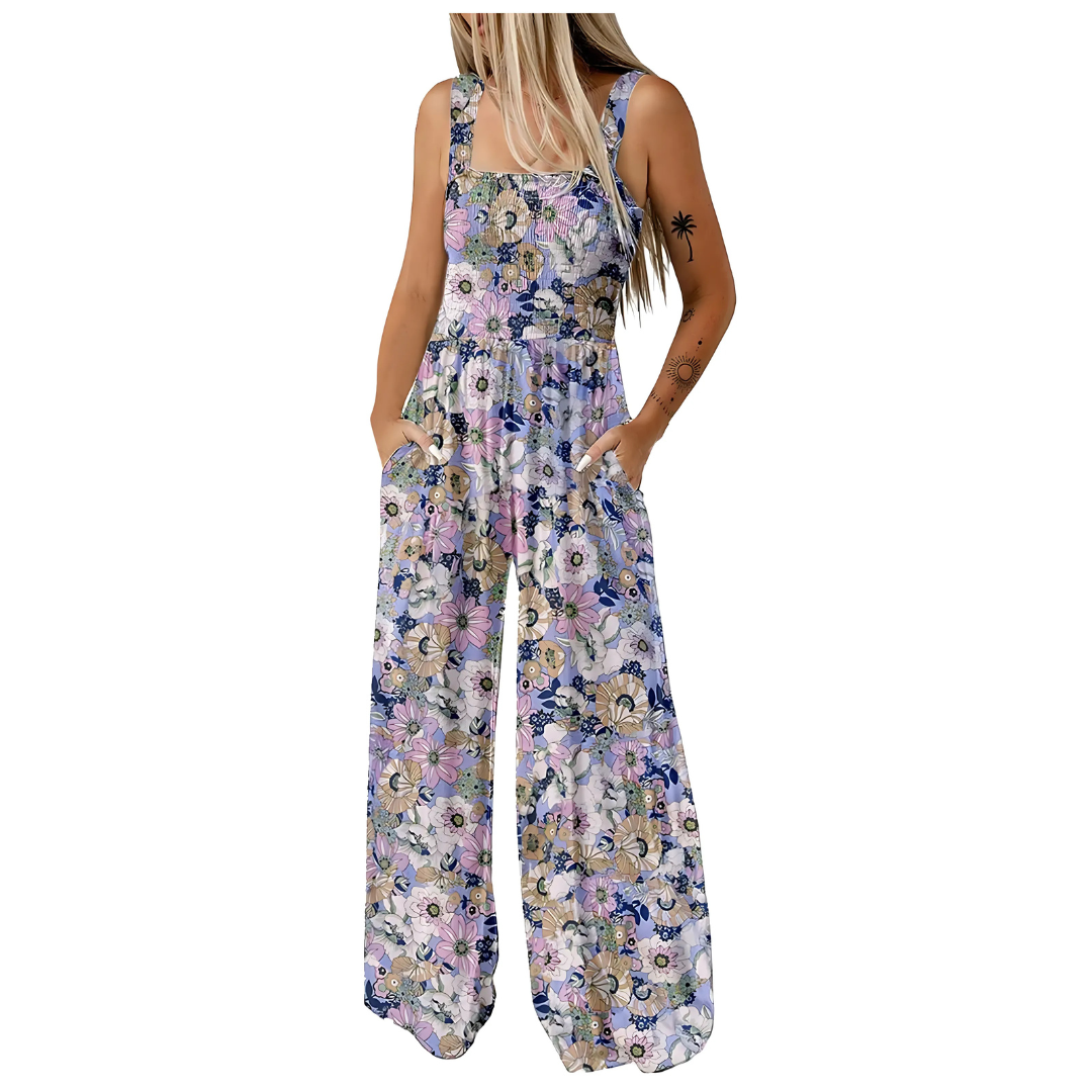 Jarnella | Soepelvallende jumpsuit met print voor dames – Relaxte, lange zomerse vrijetijdskleding