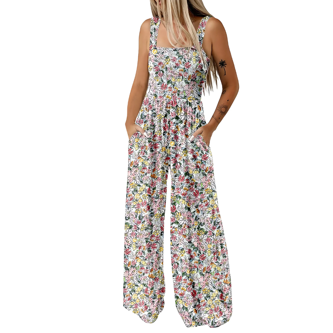 Jarnella | Soepelvallende jumpsuit met print voor dames – Relaxte, lange zomerse vrijetijdskleding