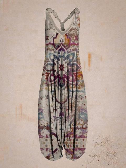 Matika | Jumpsuit, ademend, mouwloos en bedrukt - comfortabel, stijlvol