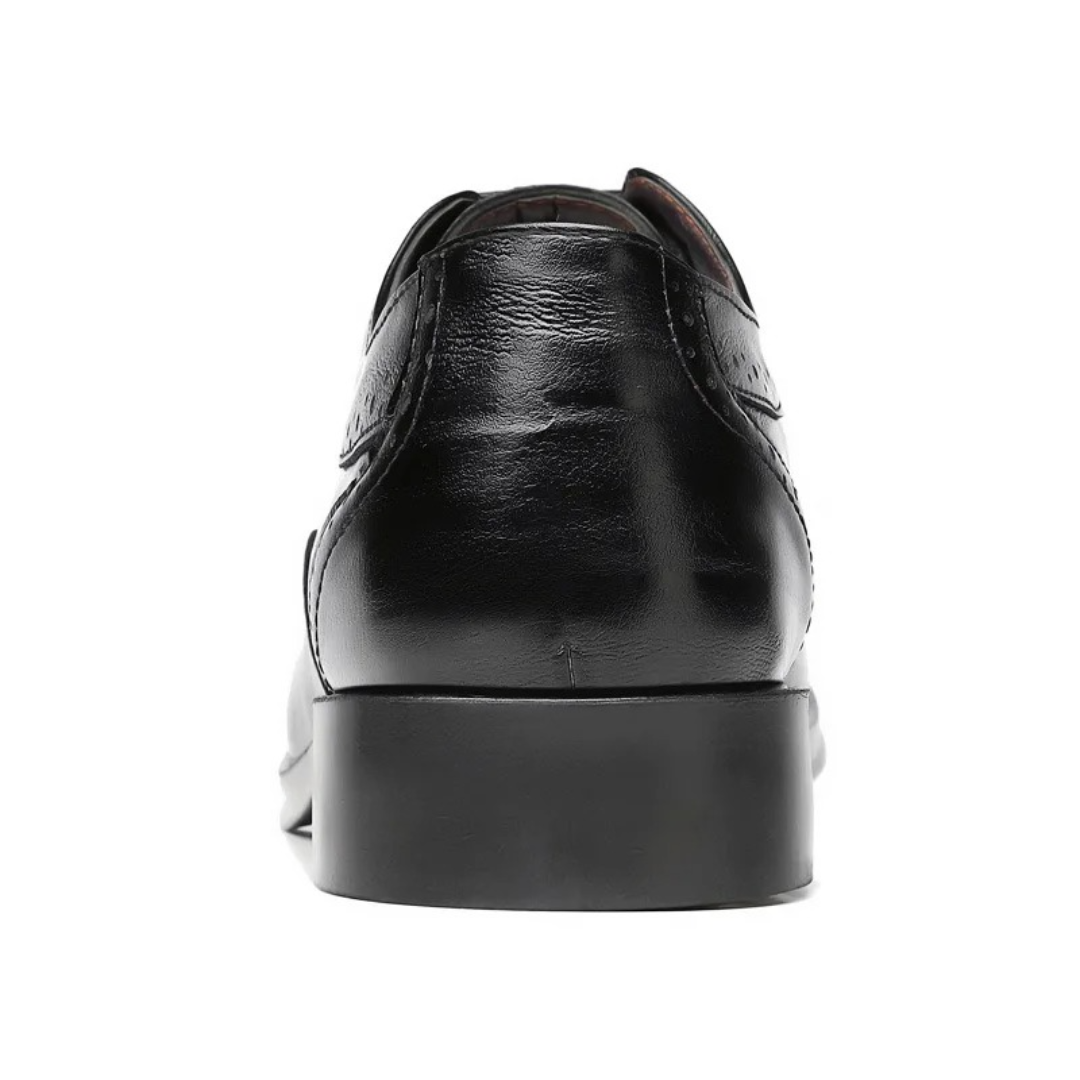 PrestigeStep | Chaussures habillées Oxford Brogue classiques pour hommes - Chaussures formelles à lacets et bout golf