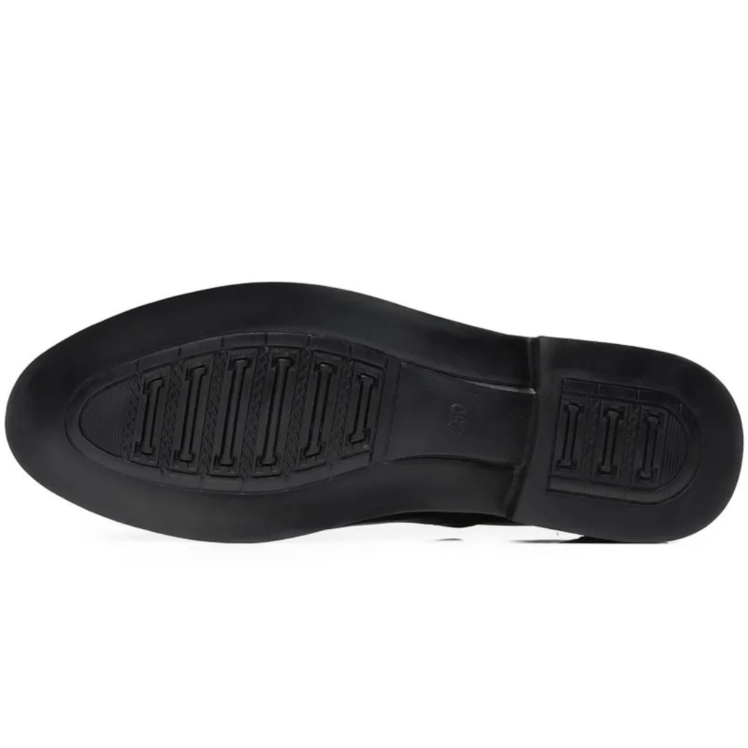 PrestigeStep | Chaussures habillées Oxford Brogue classiques pour hommes - Chaussures formelles à lacets et bout golf