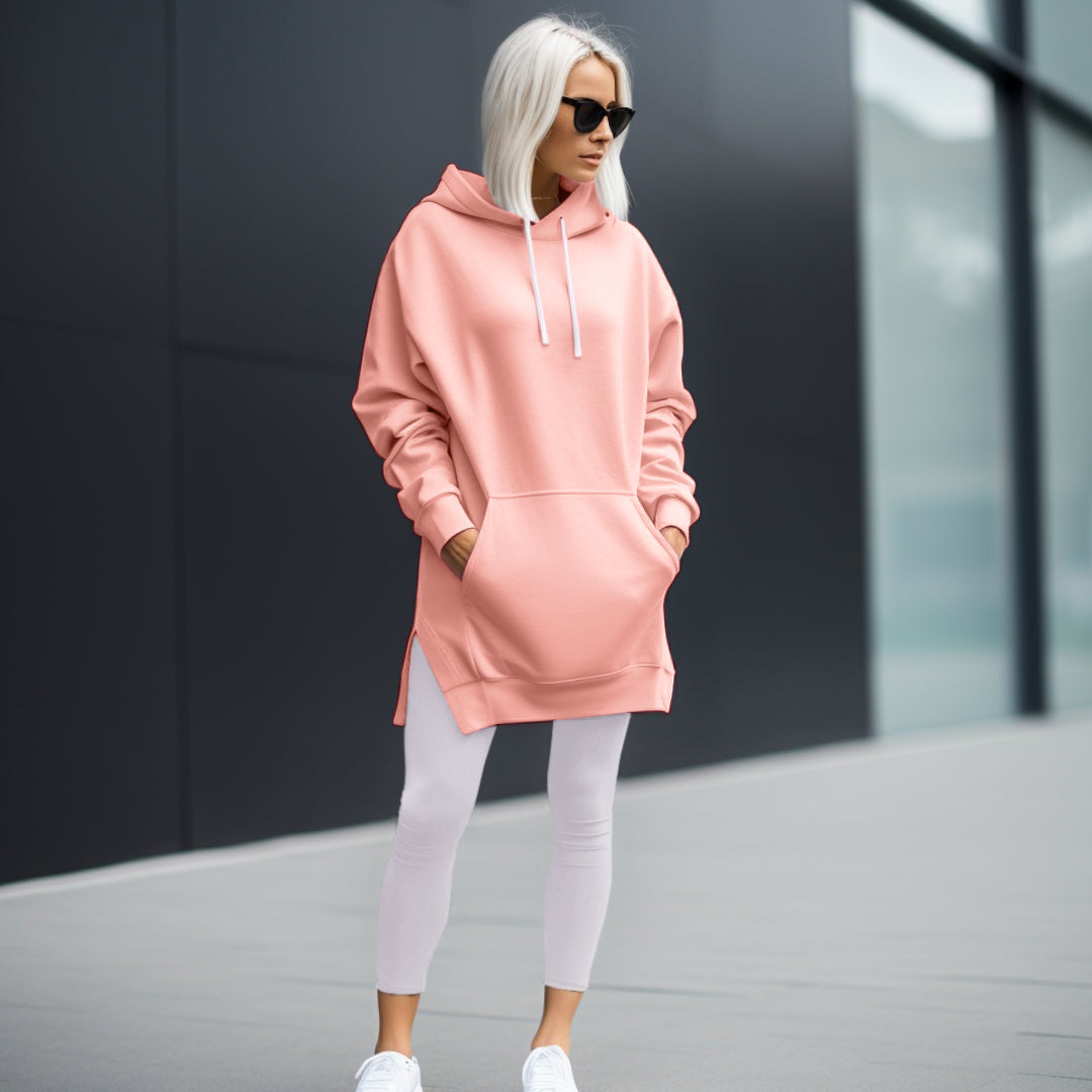 Daryssa | Dames Oversized Lange Hoodie Jurk – Hoodie Sweaterjurk