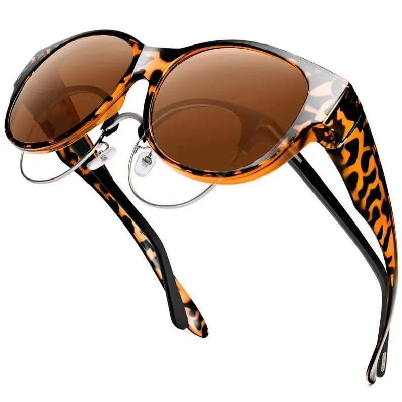 ShadeOver | Gepolariseerde zonnebrillen voor brildragers – Overglazen, cat-eye-stijl, UV-bescherming