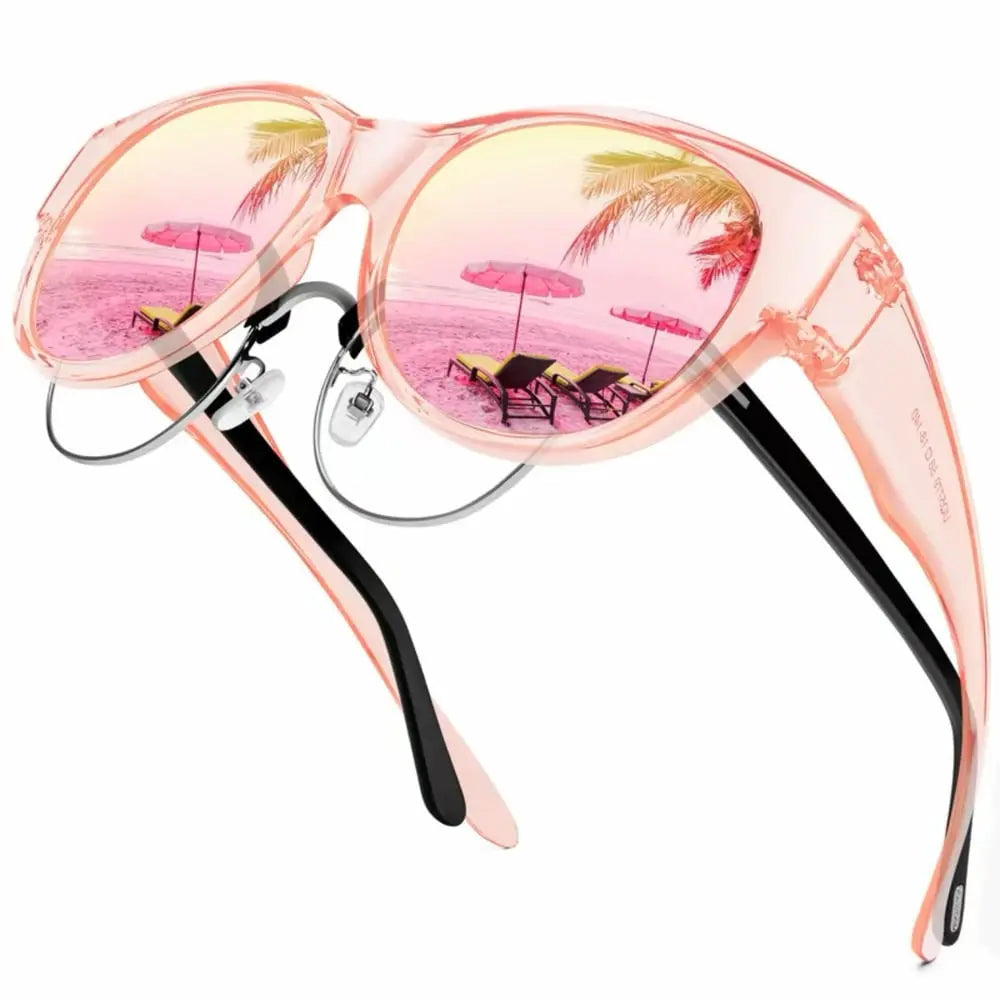 ShadeOver | Gepolariseerde zonnebrillen voor brildragers – Overglazen, cat-eye-stijl, UV-bescherming