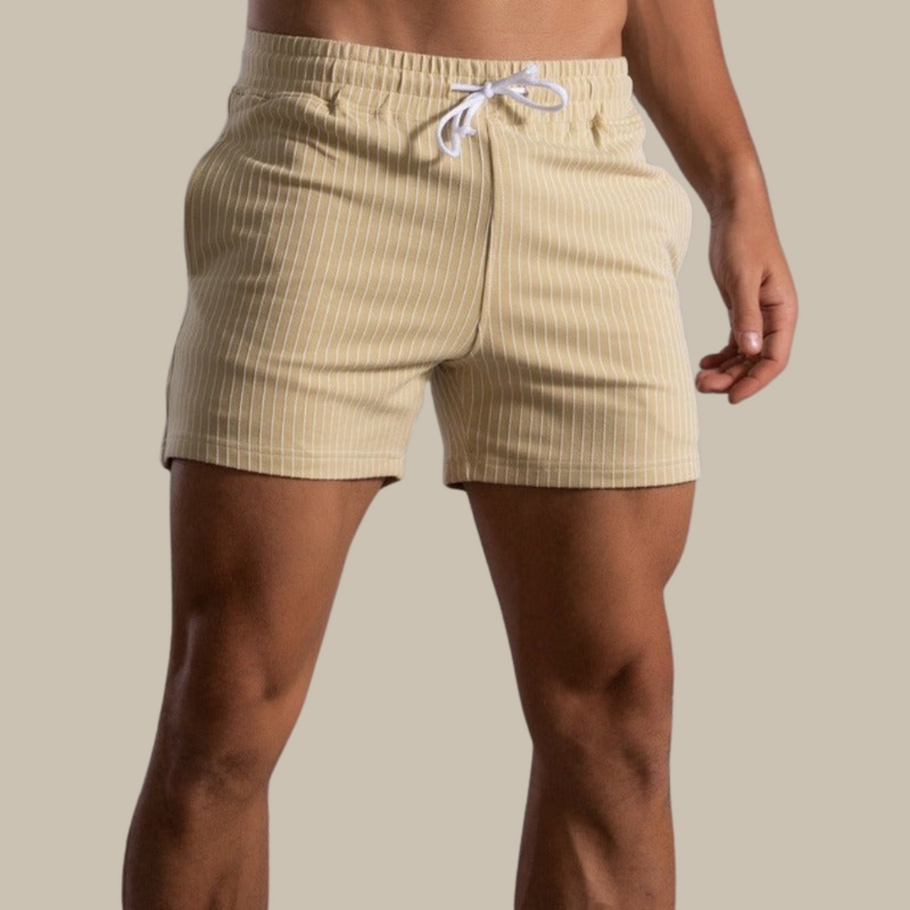 Althar | Zwemshorts voor heren – geribbeld retro-ontwerp, sneldrogende polyester strand-boardshorts