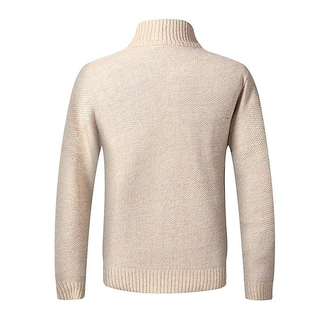 Jarnel | Strickpullover für Herren mit Reißverschluss und Stehkragen – Bequeme, warme, lässige und stylische Strickware