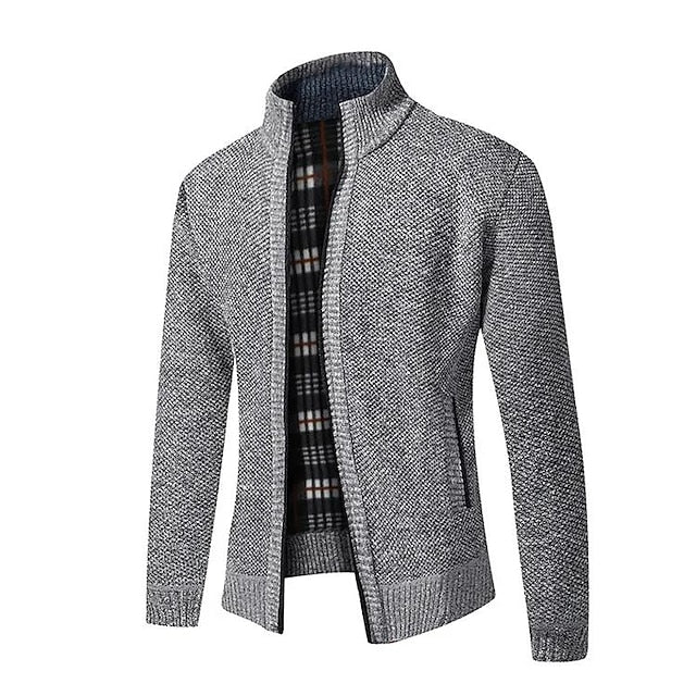 Jarnel | Pull homme en maille avec fermeture éclair et col montant - Un vêtement en maille confortable, chaud, décontracté et élégant