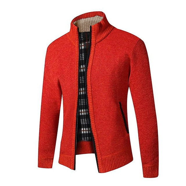 Jarnel | Pull homme en maille avec fermeture éclair et col montant - Un vêtement en maille confortable, chaud, décontracté et élégant