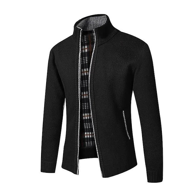 Jarnel | Pull homme en maille avec fermeture éclair et col montant - Un vêtement en maille confortable, chaud, décontracté et élégant