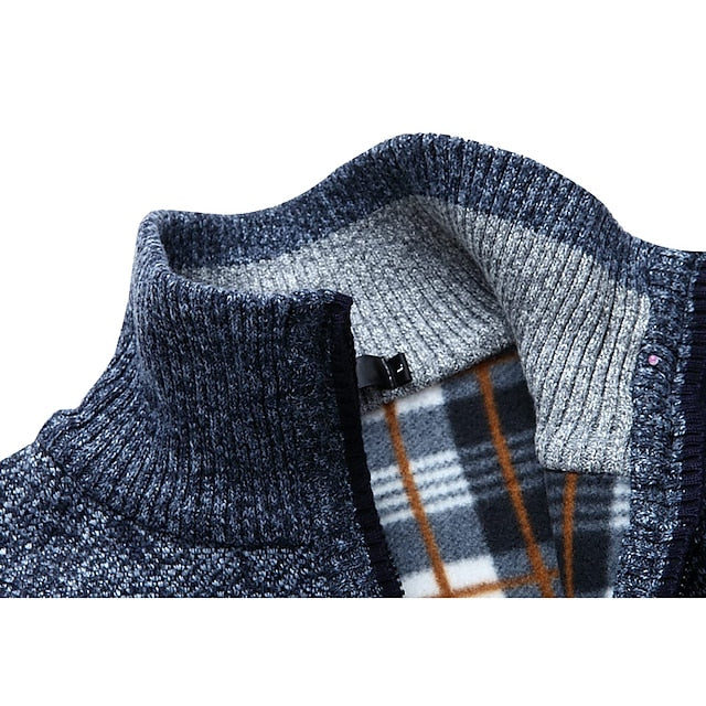 Jarnel | Strickpullover für Herren mit Reißverschluss und Stehkragen – Bequeme, warme, lässige und stylische Strickware