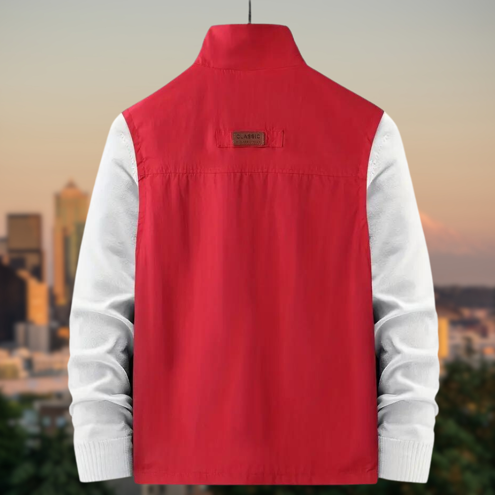 Torsten | Gilet multifonctionnel sans manches à poches multiples pour homme, gilet décontracté d'extérieur