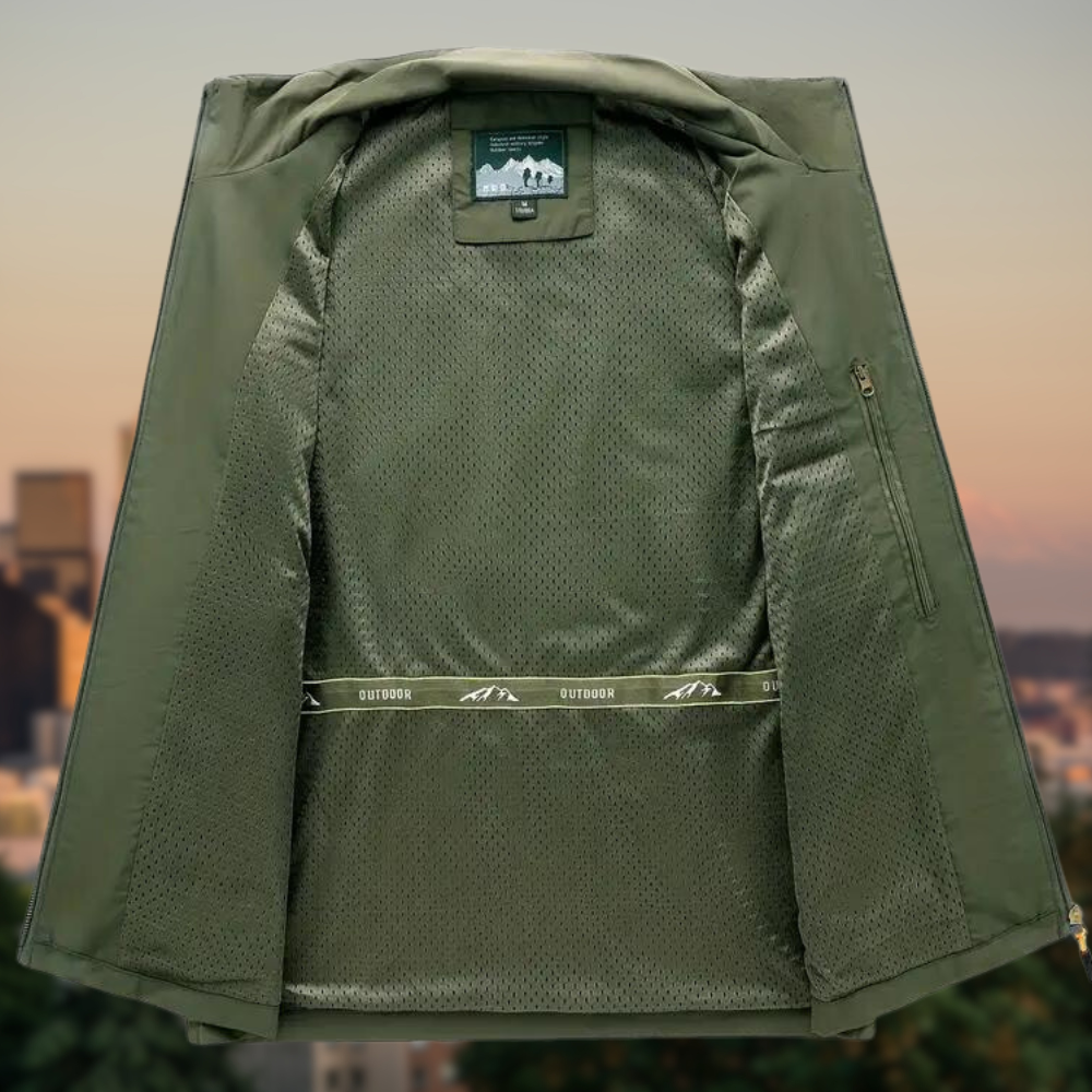 Torsten | Gilet multifonctionnel sans manches à poches multiples pour homme, gilet décontracté d'extérieur