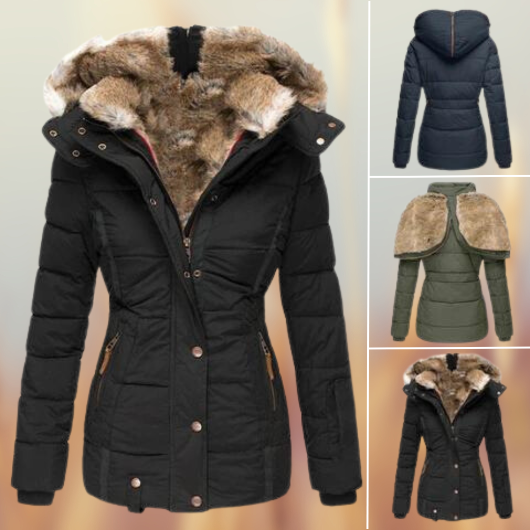Britt | Manteau d'hiver chaud avec doublure en fourrure douce, isolant, élégant et protecteur