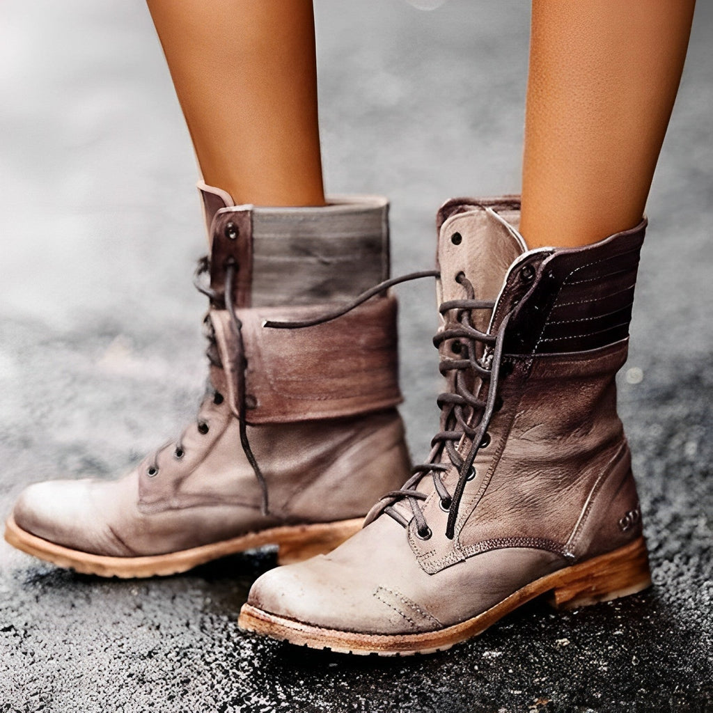 StylaBoot | Leren enkellaarzen voor dames – Duurzaam, comfortabel, slipvast casual- en outdoorschoeisel