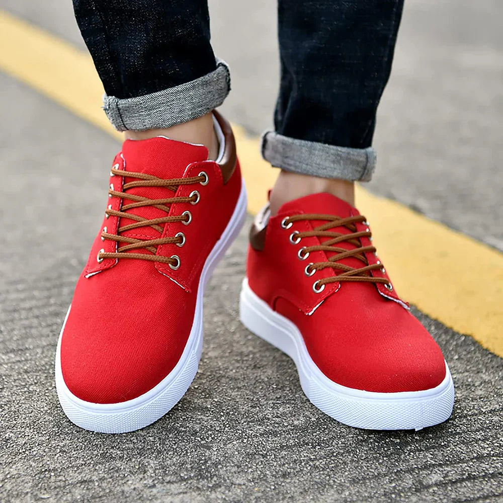 Arkalon | Canvas sneakers voor heren – Casual vetersneakers