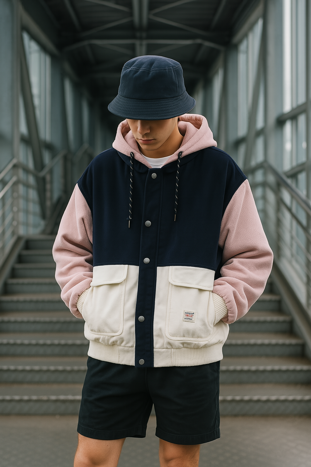 Arion | Veste en velours côtelé rétro trois tons – Vêtements d'extérieur vintage color-block