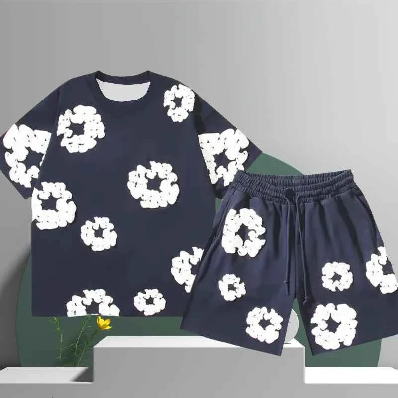 Lysandra | Dames 3D Bloemen Katoenen Shorts Set – Chic Zomer Streetwear Outfit