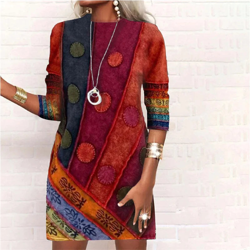 Serynna | Elegante A-lijn jurk voor dames – Lichtgewicht, soepel vallend, casual