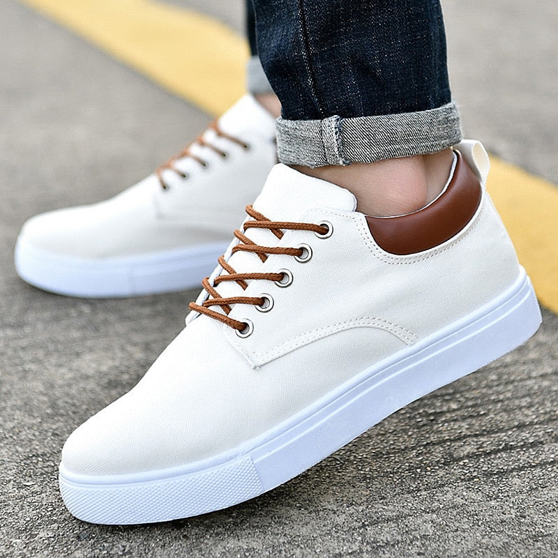 Arkalon | Canvas sneakers voor heren – Casual vetersneakers