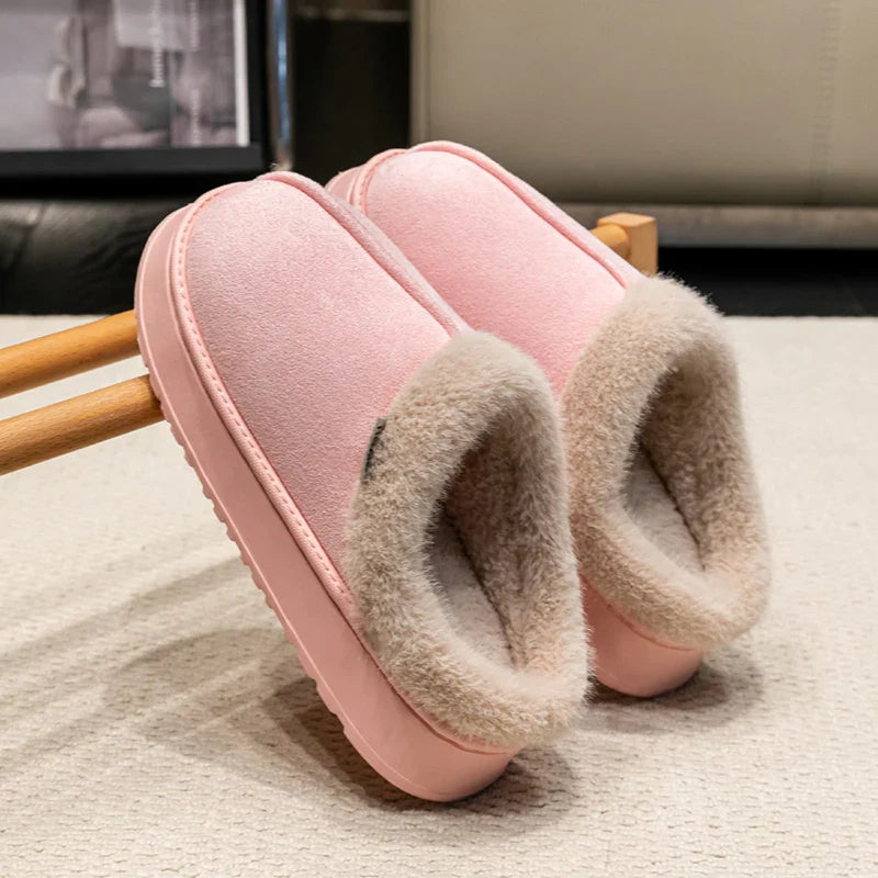 Lorynna | Zachte pluche huisslippers voor dames met comfortabele warme voering en antislipzool