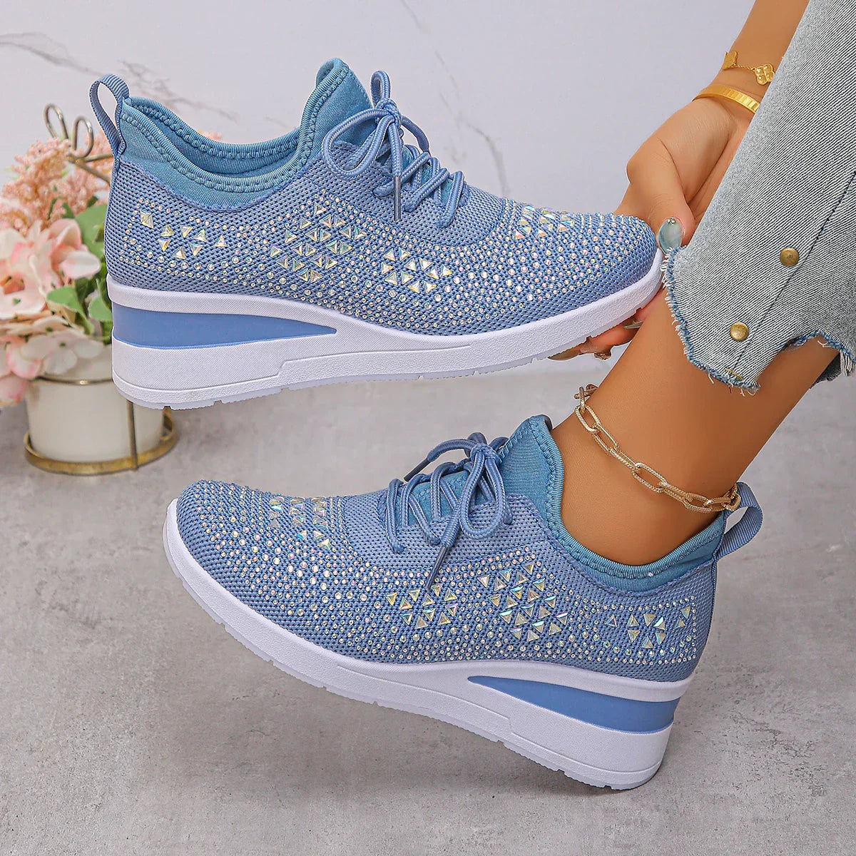 Telira | Lichtgewicht sneakers met sleehak voor dames – Ademende, stijlvolle schoenen voor dagelijks gebruik