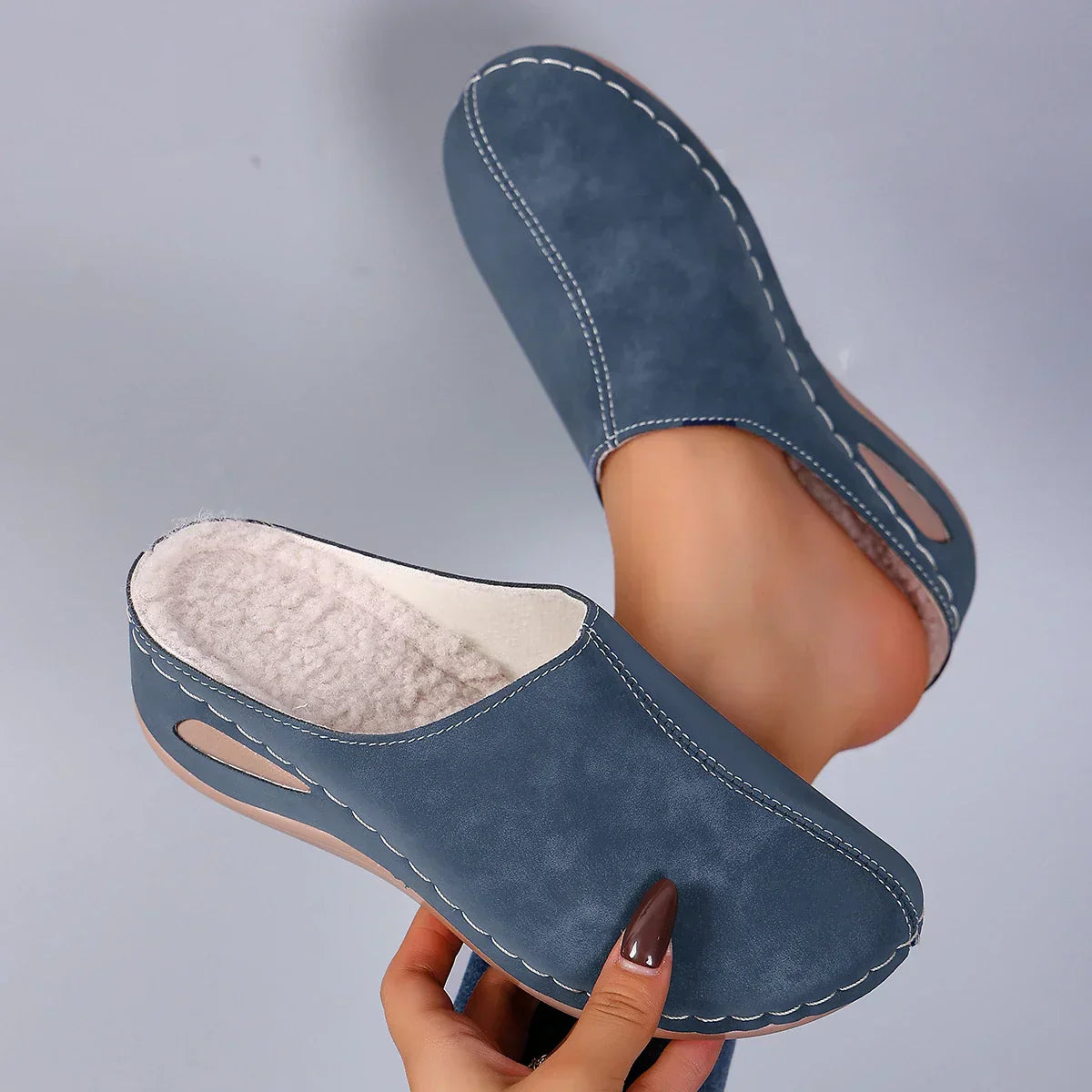 Demora | Instapslippers voor dames – zacht gevoerde comfortabele pantoffels, lichtgewicht en cozy slippers