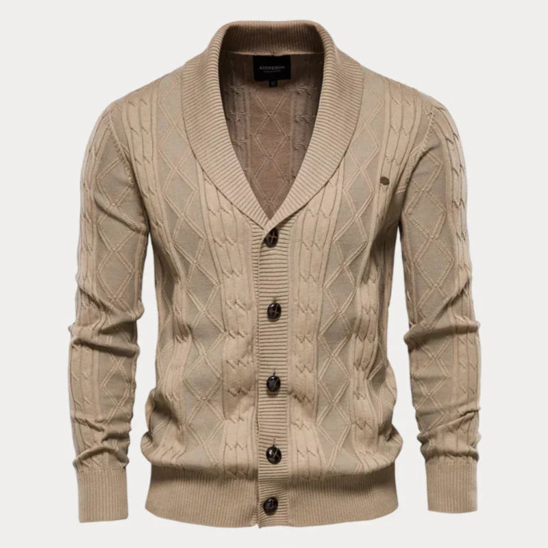 Zorik | Herenvest met knopen – Comfortabele gebreide trui, casual top met lange mouwen om in laagjes te dragen