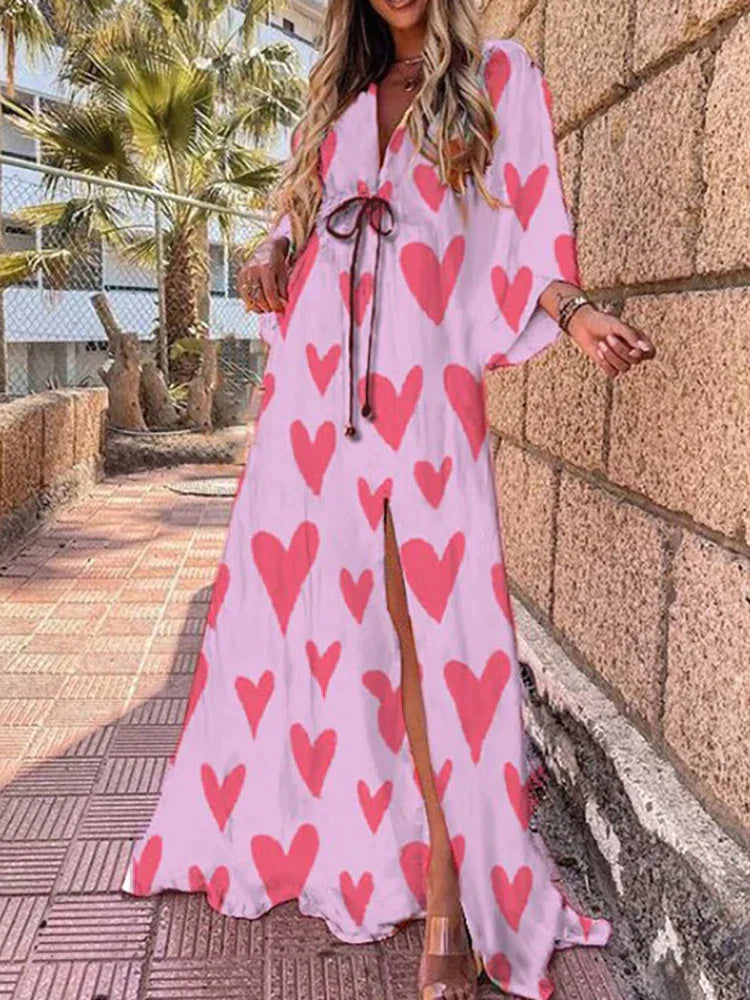 Jyra | Elegante geprinte strandjurk voor dames – zwierige zomerjurk