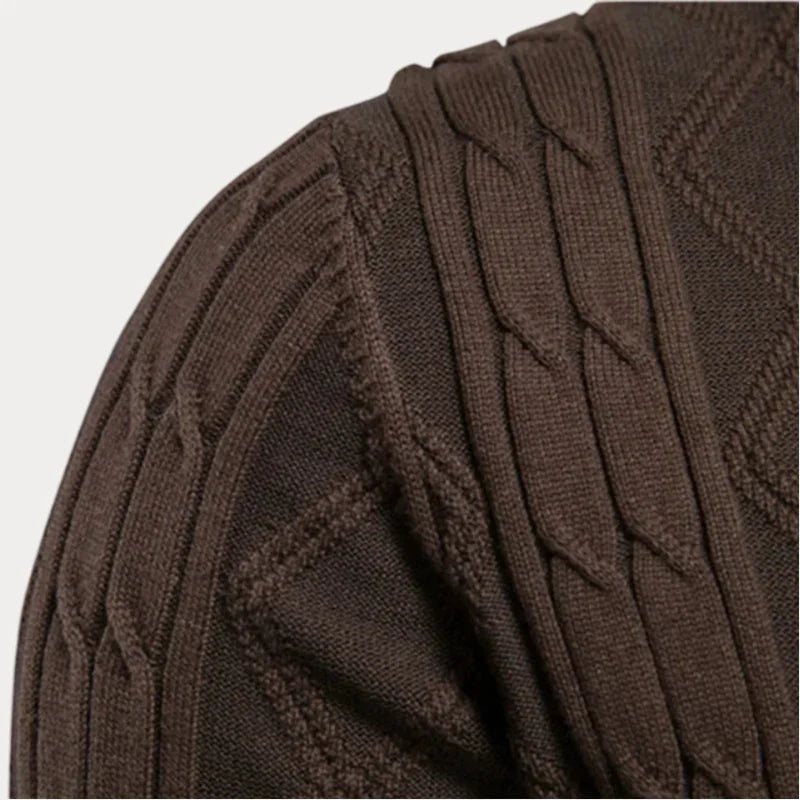 Zorik | Herenvest met knopen – Comfortabele gebreide trui, casual top met lange mouwen om in laagjes te dragen