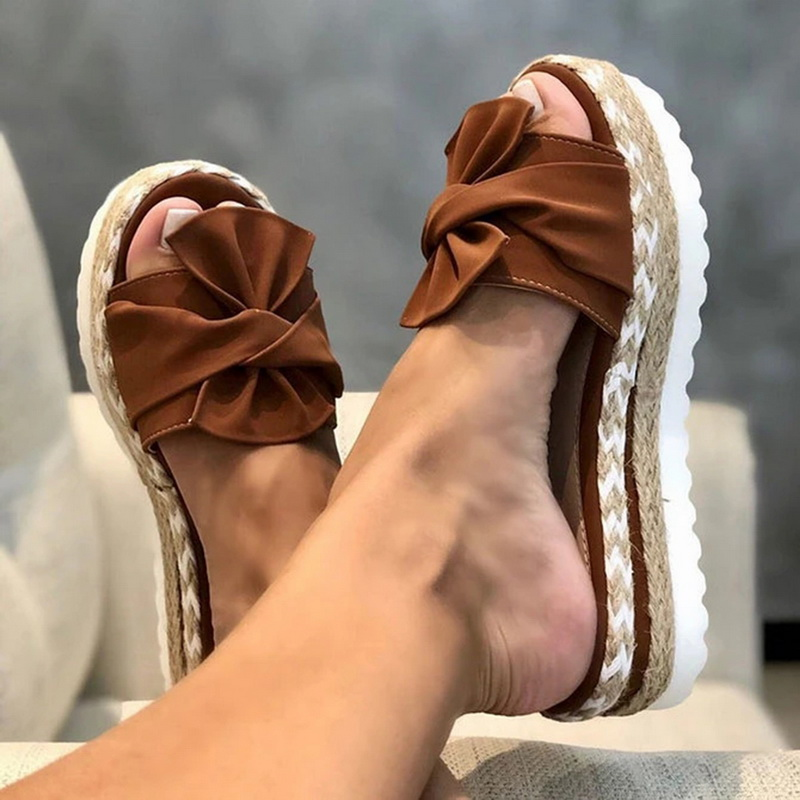 Meloryn | Elegante sandalen met strik voor dames – Lichtgewicht, platte, casual zomersandalen