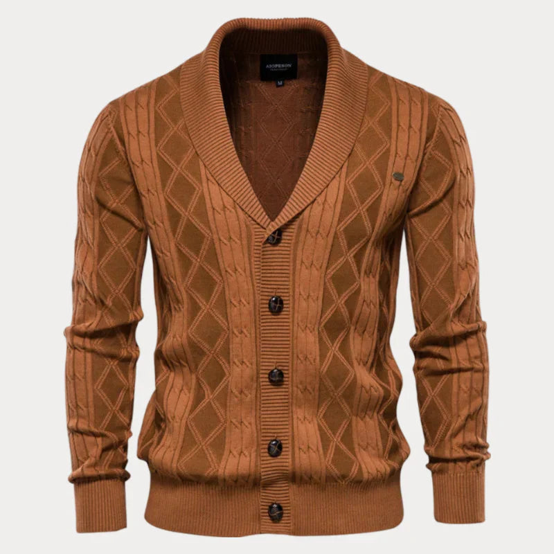 Zorik | Herenvest met knopen – Comfortabele gebreide trui, casual top met lange mouwen om in laagjes te dragen