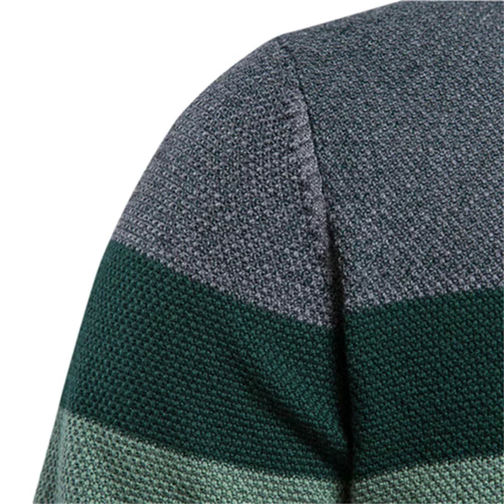 Pryce | Driekleurige trui met ronde hals voor heren – Premium casual gebreide pullover