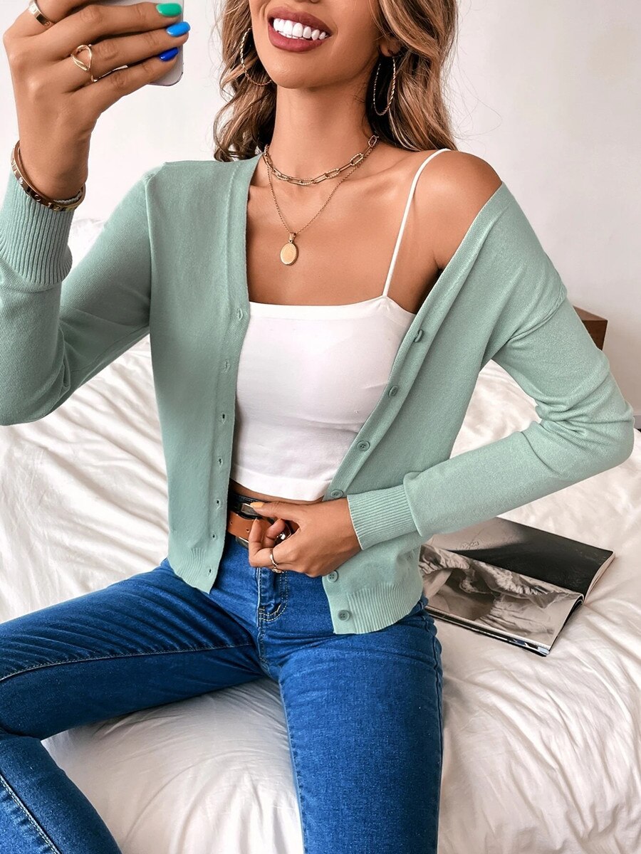 Tarah | Lichtgewicht vest met knopen voor dames – klassieke elegante gebreide trui