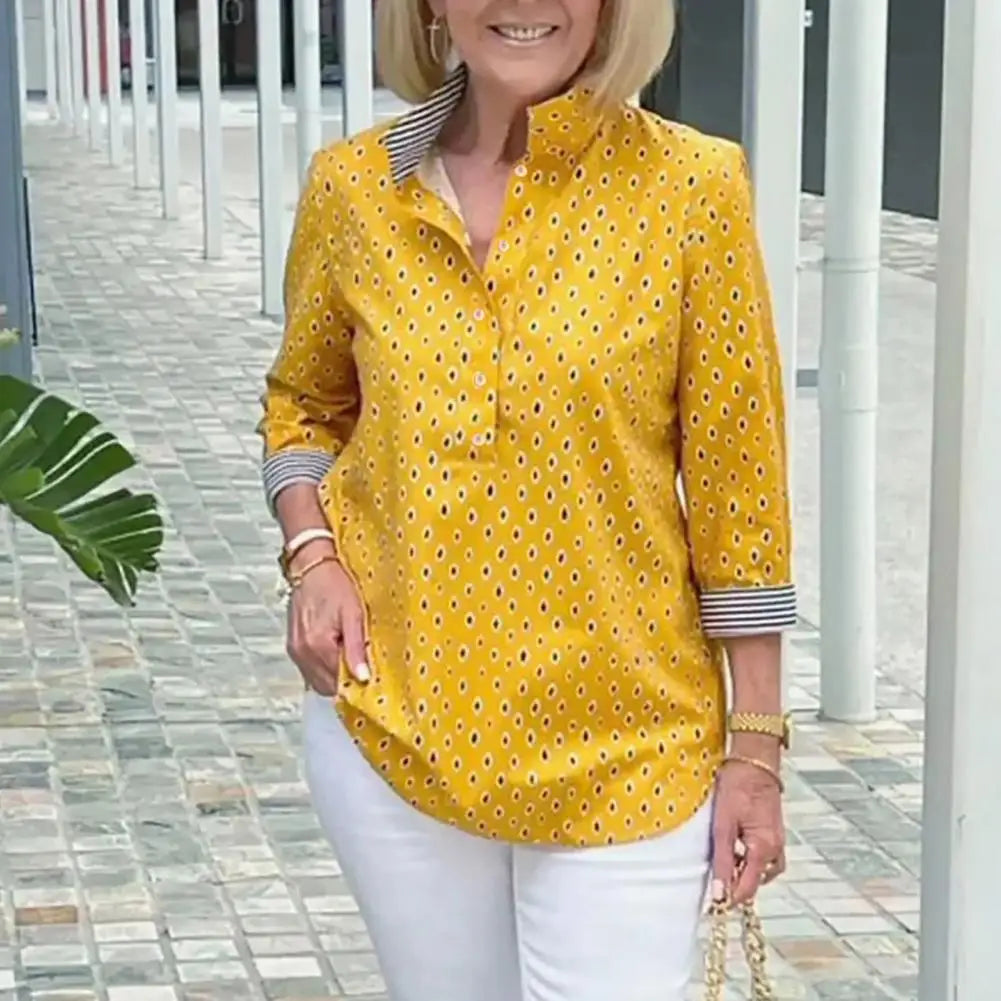 Tansia | Bedrukt casual overhemd voor dames – Losvallende, luchtige zomerblouse