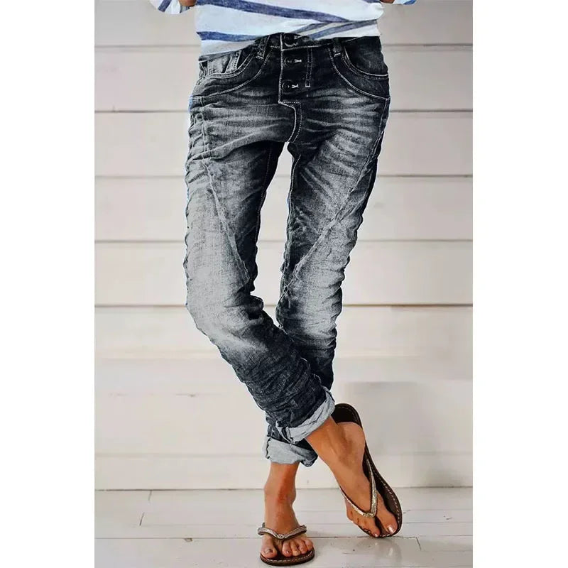 Ulvaria | Stretch-Jeans für Damen – Bequeme, schmal geschnittene Freizeitjeans aus weichem und flexiblem Denim
