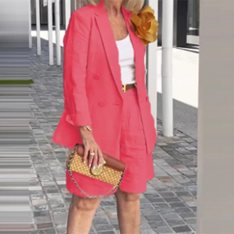 Qirah | 2-delige zakelijke set voor dames – Elegant vest & korte broek