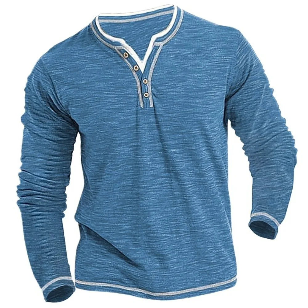 Azren | Herenoverhemd met lange mouwen en knopen, casual slim fit
